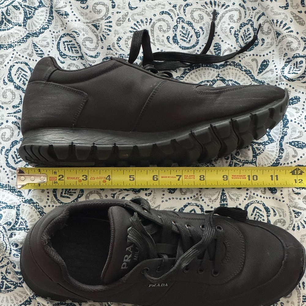 Prada Sneakers Women sz 9.5. Renylon. All Black. - Picture 12 of 14